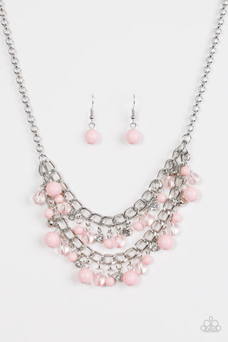 Paparazzi Accessories Bridal Party - Pink Necklace & Earrings 
