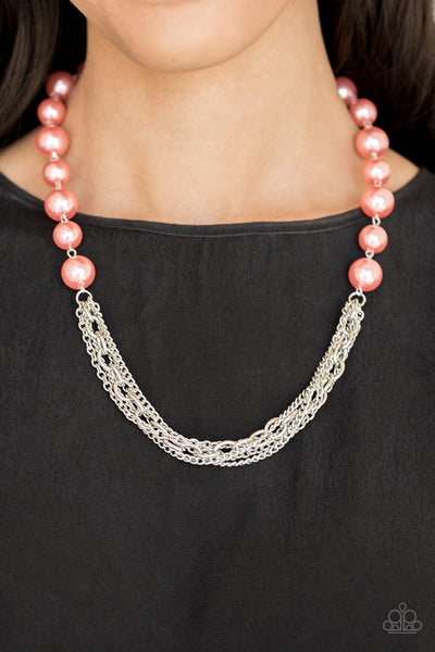 Paparazzi Accessories  Runaway Bridesmaid - Orange Necklace & Earrings 