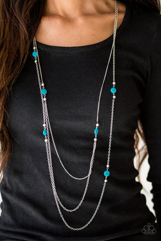 Paparazzi Accessories So SHORE Of Yourself - Blue Necklace & Earrings 