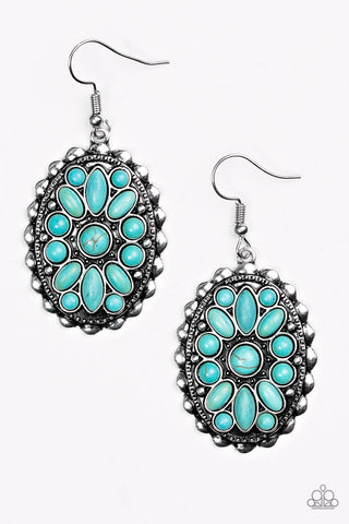 Paparazzi Accessories Prairie Poppy - Blue Earrings 