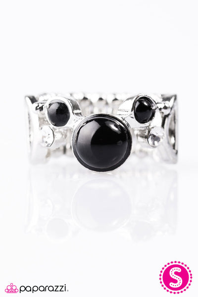 Paparazzi Accessories Bobbing Along - Black Ring