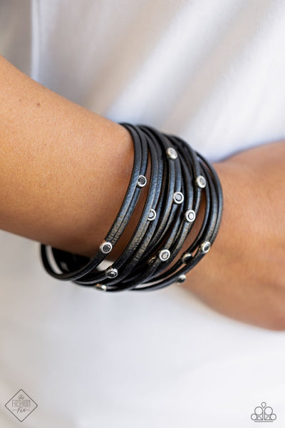 Paparazzi Accessories Fearlessly Layered - Black Bracelet 