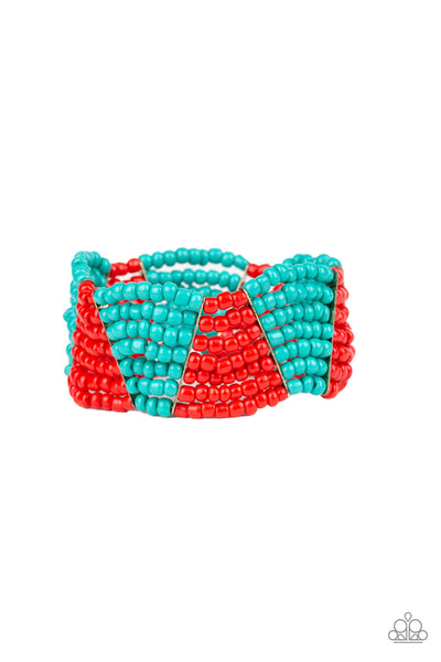 Paparazzi Accessories Outback Outing - Red Bracelet 