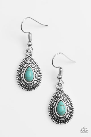 Paparazzi Accessories Blazing Beauty - Blue Earrings 