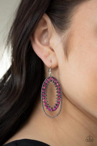 Paparazzi Accessories Marry Into Money - Pink Earrings 