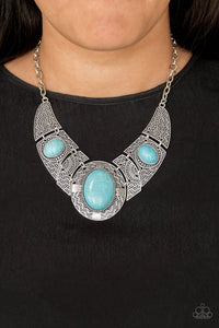 Paparazzi Accessories Leave Your LANDMARK - Blue Necklace & Earrings 