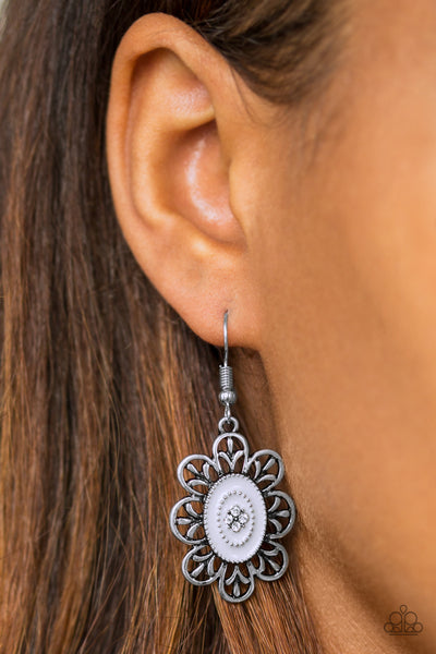 Paparazzi Accessories Posy Party - Silver Earrings 