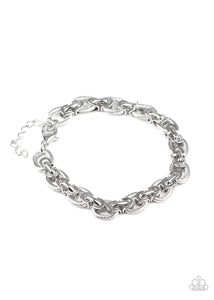 Paparazzi Accessories Gridiron Grunge - Silver Bracelet 