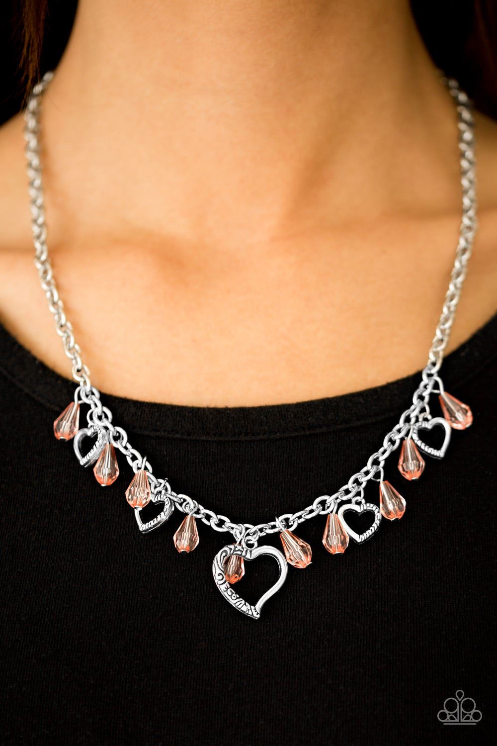 Paparazzi Accessories Keep Me In Your Heart - Orange Necklace 