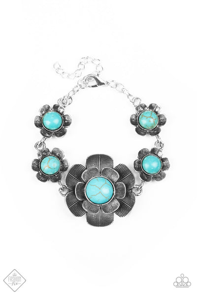 Paparazzi Accessories - Badlands Blossom - Blue Bracelet