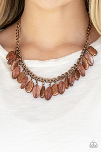 Paparazzi Accessories Fringe Fabulous - Copper Necklace & Earrings 