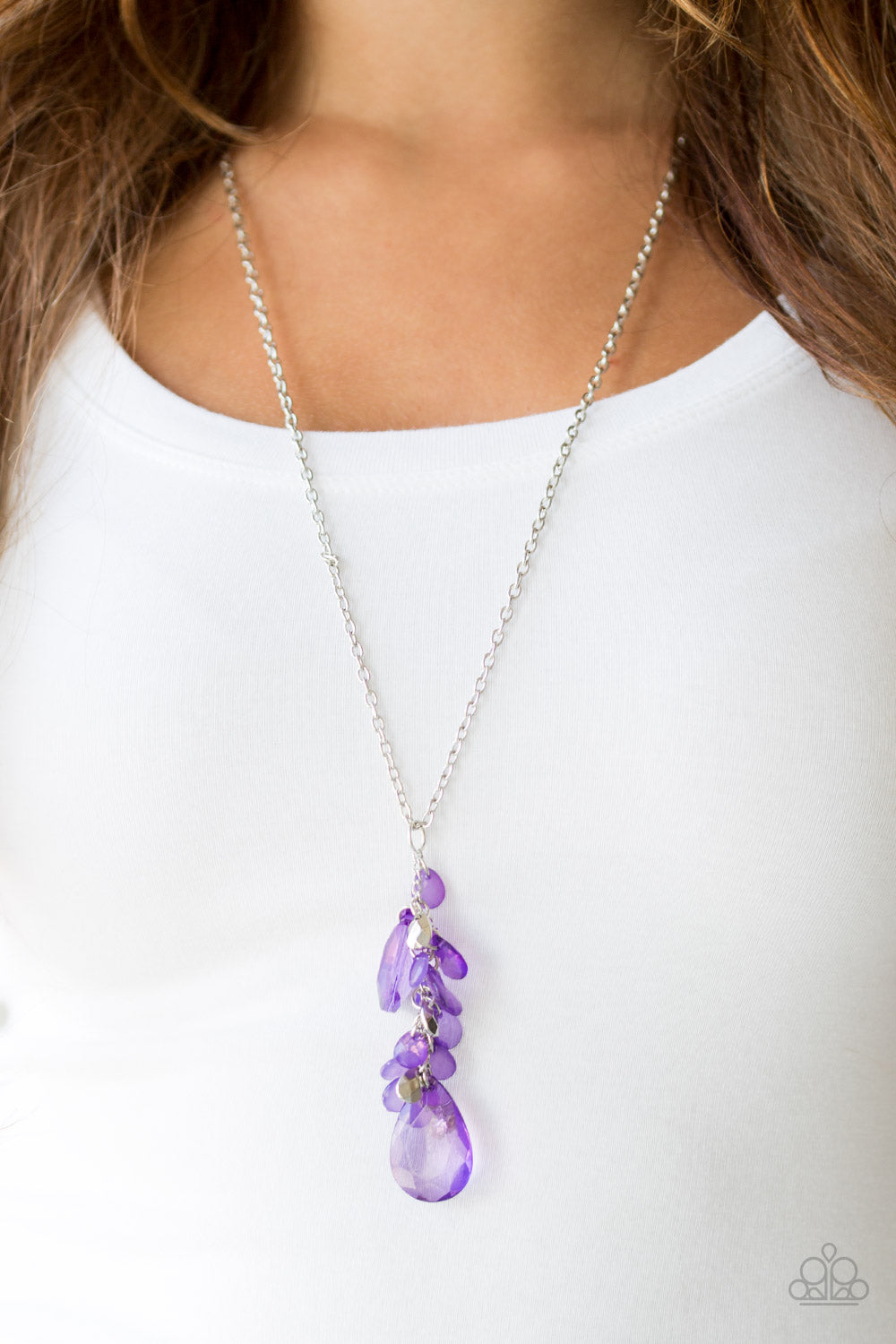 Paparazzi Accessories Summer Solo - Purple Necklace & Earrings 