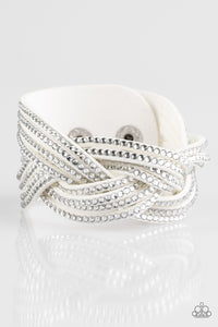 Paparazzi Accessories Big City Shimmer - White Bracelet 