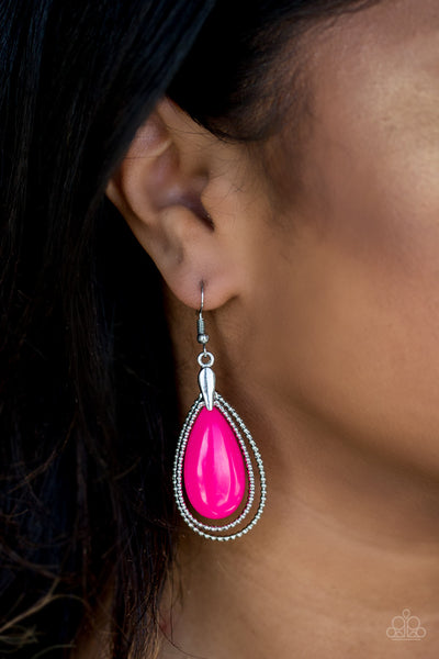 Paparazzi Accessories Spring Splendor - Pink Earrings 