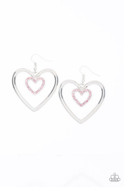 Paparazzi Accessories - Heart Candy Couture - Pink Earrings