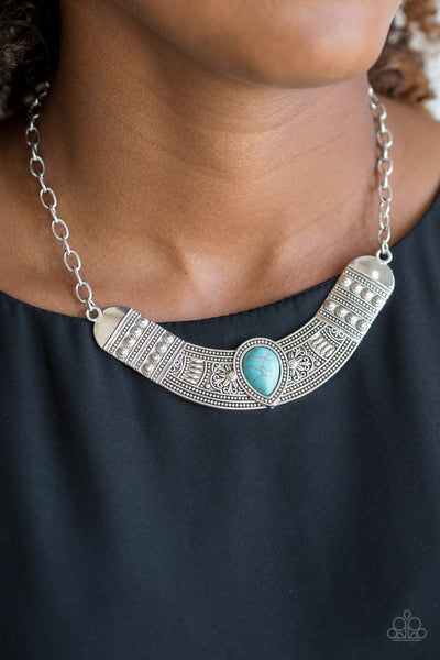 Paparazzi Accessories Very Venturous - Blue Necklace & Earrings 