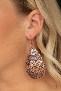 Paparazzi Accessories Safari Splash - Copper Earrings 