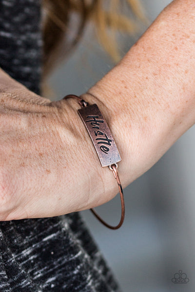 Paparazzi Accessories Hustle Hard - Copper Bracelet 