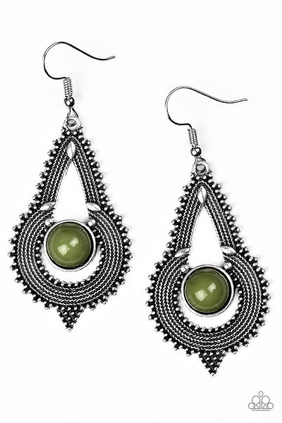 Paparazzi Accessories Zoomin Zumba - Green Earrings 