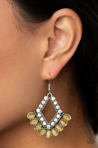 Paparazzi Accessories Just BEAM Happy - Yellow Earrings 