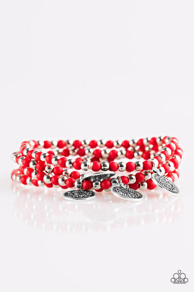 Paparazzi Accessories Gypsy Globetrotter - Red Bracelet 