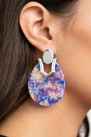 Paparazzi Accessories HAUTE Flash - Blue Earrings 