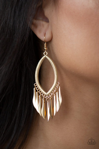 Paparazzi Accessories My FLAIR Lady - Gold Earrings 