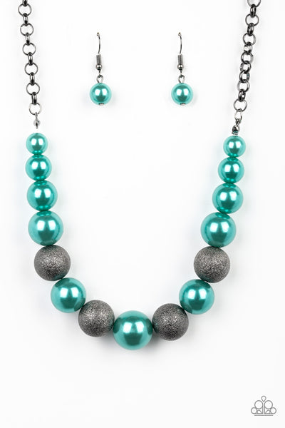 Paparazzi Accessories Color Me CEO - Green Necklace & Earrings 