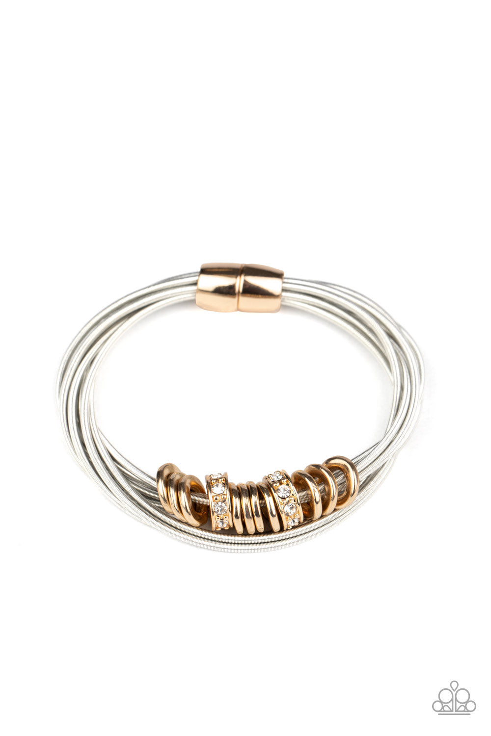 Paparazzi Accessories Magnetically Metro - Gold Bracelet 