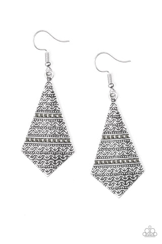 Paparazzi Accessories Terra Trending - Silver Earrings 