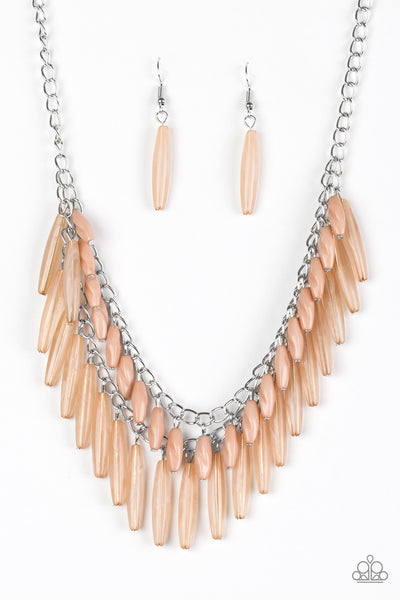 Paparazzi Accessories Speak Of The DIVA - Brown Necklace & Earrings 