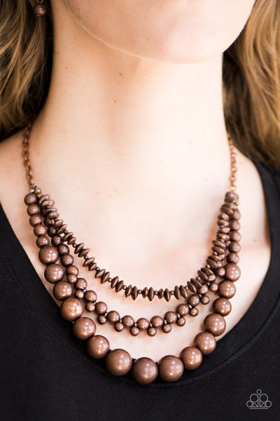 Paparazzi Accessories Beaded Beauty - Copper Necklace 