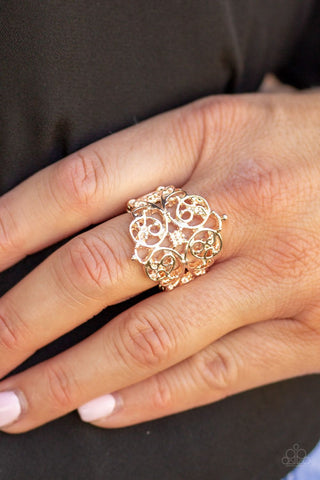 Paparazzi Accessories Tell Me How You Really FRILL - Rose Gold Ring