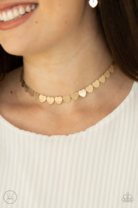 Paparazzi Accessories Playing HEART To Get - Gold Choker 