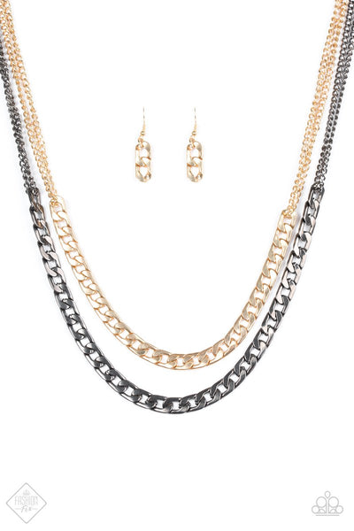 Paparazzi Accessories Hit Em Up - Multi Necklace & Earrings 