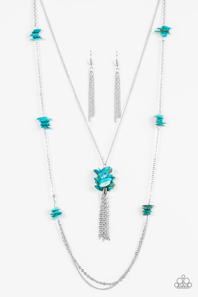 Paparazzi Necklace Cliff Cache - Blue