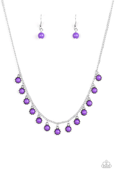 Paparazzi Accessories Gypsy Glow - Purple Necklace & Earrings 