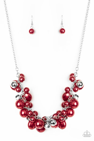 Paparazzi Accessories Battle of the Bombshells - Red Necklace & Earrings 