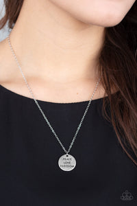 Paparazzi Accessories Freedom Isnt Free - Silver Necklace & Earrings 