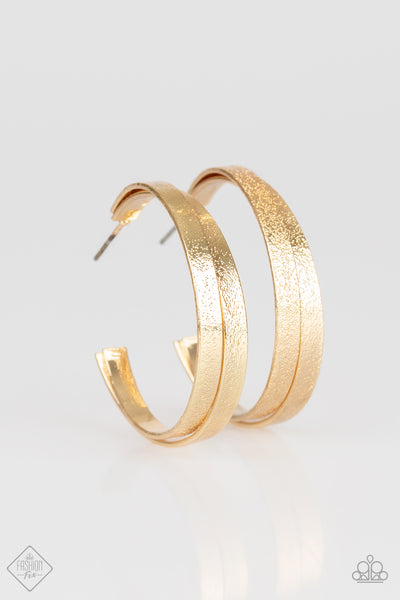 Paparazzi Accessories High-Class Shine gold hoop earrings 