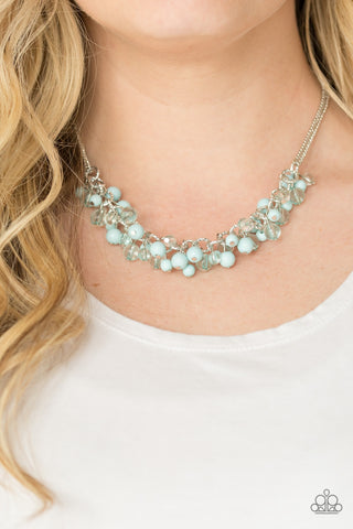 Paparazzi Accessories Boulevard Beauty - Blue Necklace & Earrings 