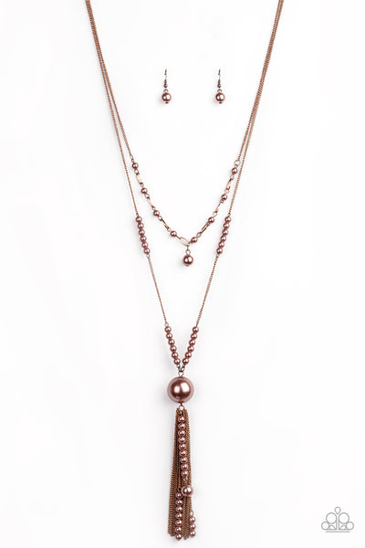 Paparazzi Accessories Abstract Elegance - Copper Necklace & Earrings 