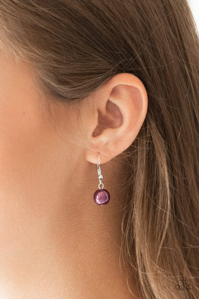 Paparazzi Accessories Uptown Talker Purple Necklace & Earrings 