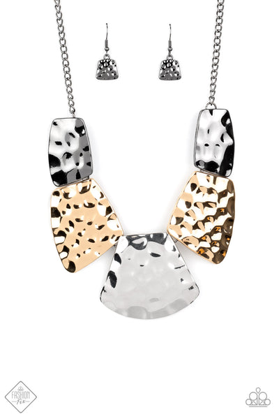Paparazzi Accessories HAUTE Plates Multi Necklace & Earrings 