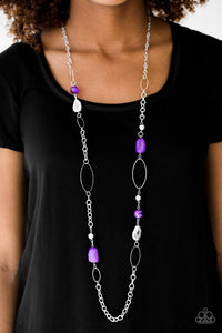 Paparazzi Accessories Popular Demand - Purple Necklace & Earrings 