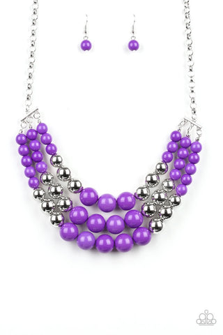 Paparazzi Accessories Dream Pop - Purple Necklace & Earrings 