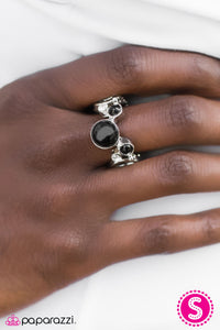 Paparazzi Accessories Bobbing Along - Black Ring