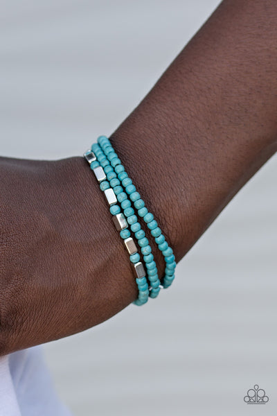 Paparazzi Accessories Living Off The Land - Blue Bracelet 