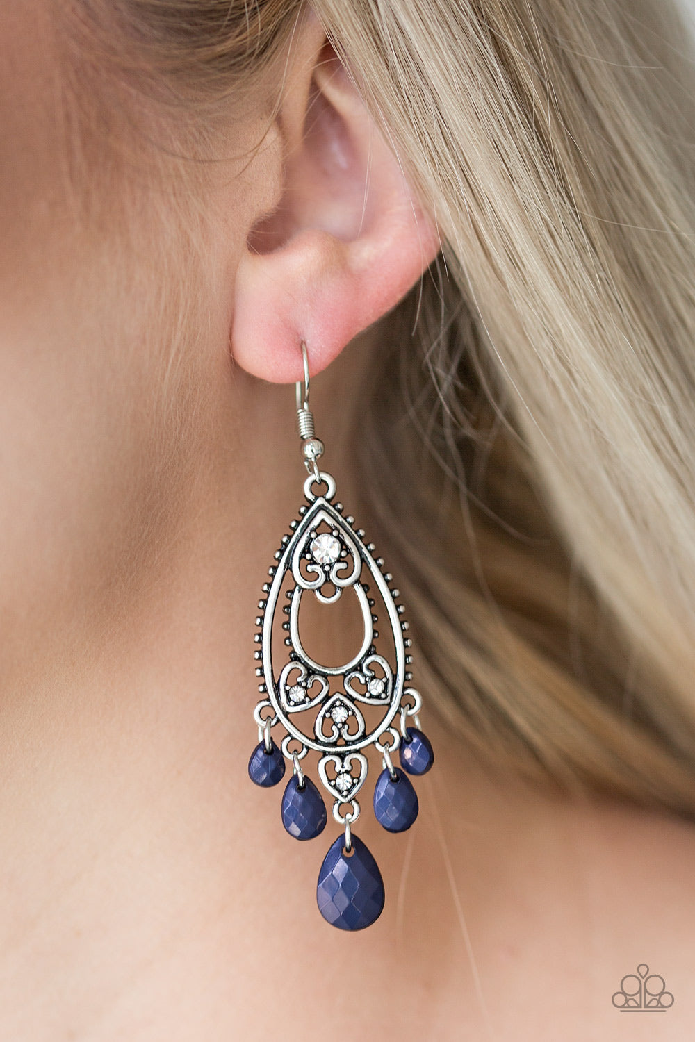 Paparazzi Accessories Fashion Flirt - Blue Earrings 