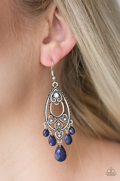 Paparazzi Accessories Fashion Flirt - Blue Earrings 